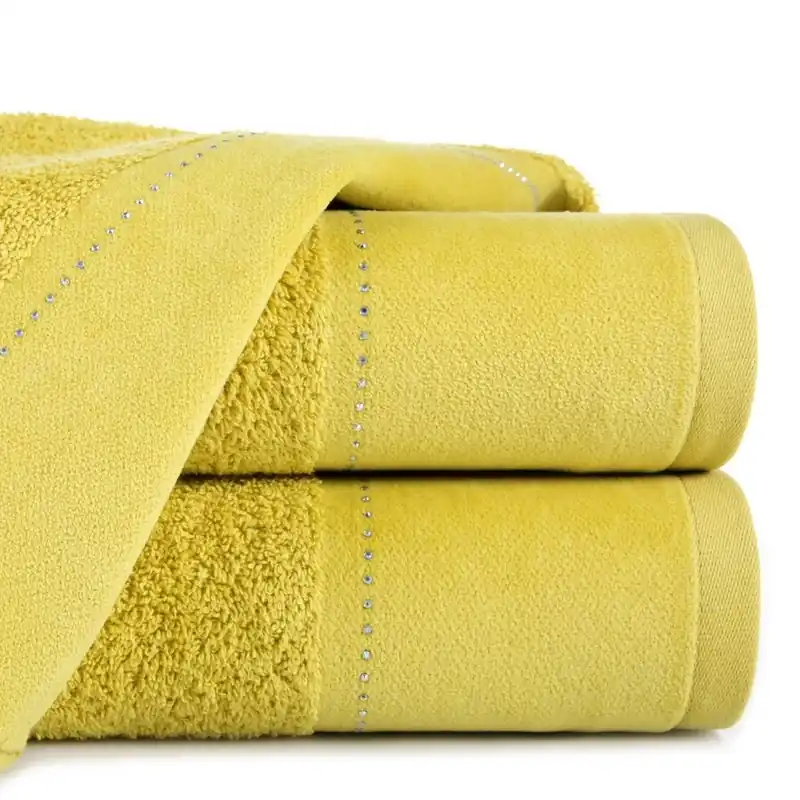 Bavlněná froté osuška KARINA 70x140 cm, mustard/hořčicová, 500 g/m2 Eva Minge Expresní Doručení