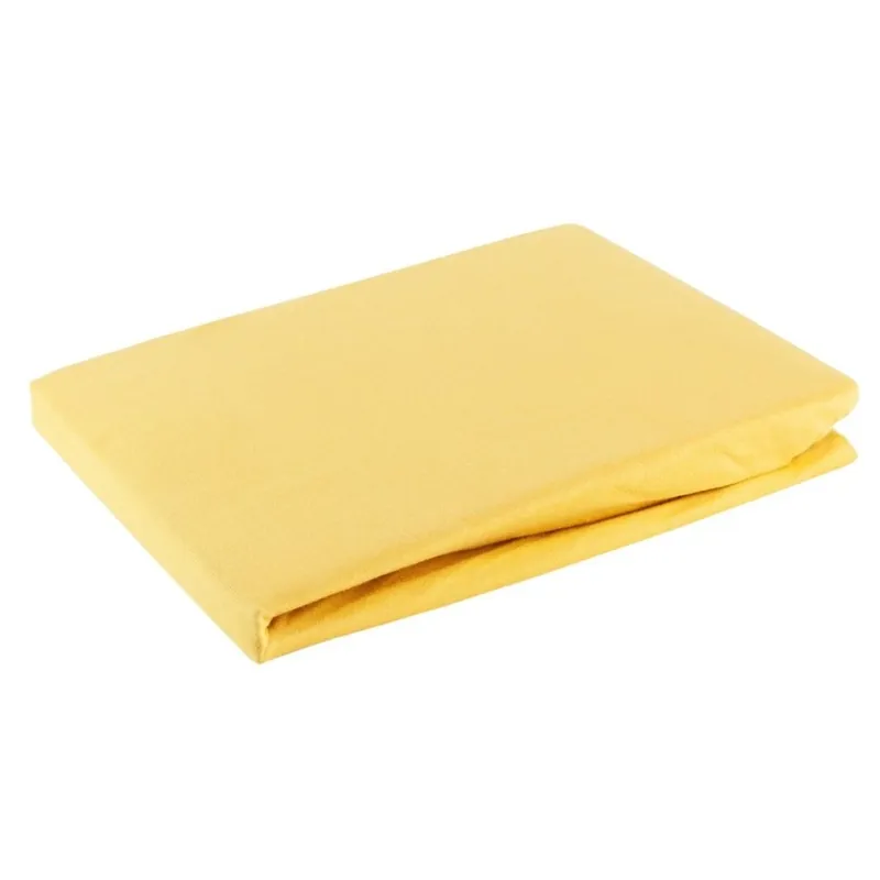 Originální Jersey napínací prostěradlo GOLD mustard/hořčicová, různé rozměry, 100% bavlna, MyBestHome