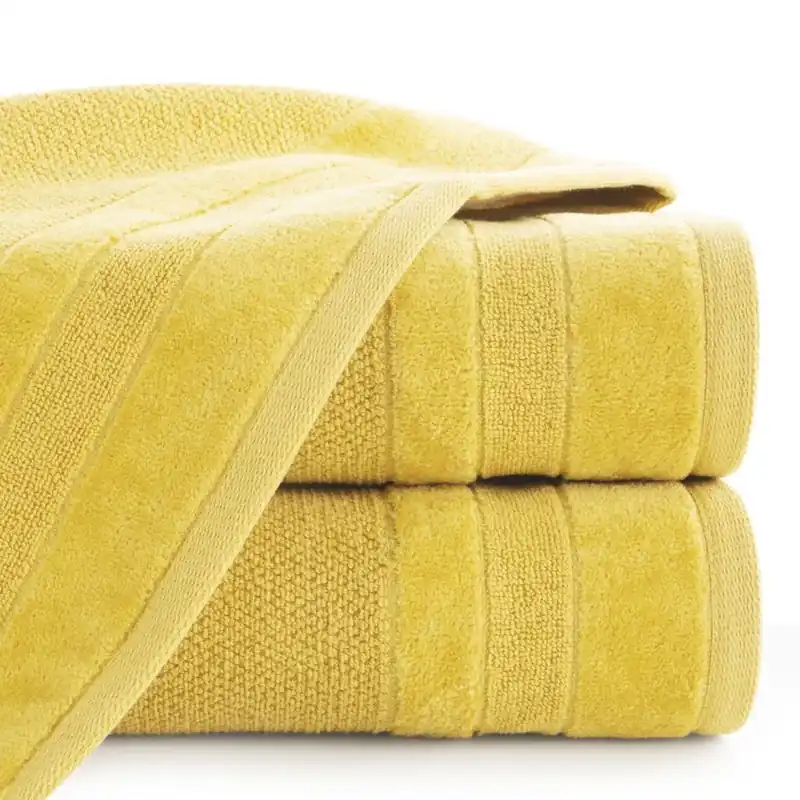 Bavlněný froté ručník LINNA 50x90 cm, mustard/hořčicová, 500 g/m2 Finální Výprodej