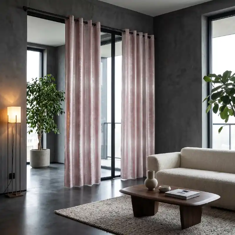 Levný Dekorační vzorovaný velvet závěs s kroužky AMBRA růžová/stříbrná, 140x250 cm, (cena za 1 kus) MyBestHome