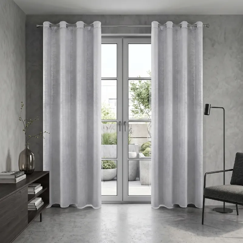 Horká Nabídka Dekorační velvet závěs s kroužky SUZIE 140x250 cm, stříbrná, (cena za 1 kus) MyBestHome