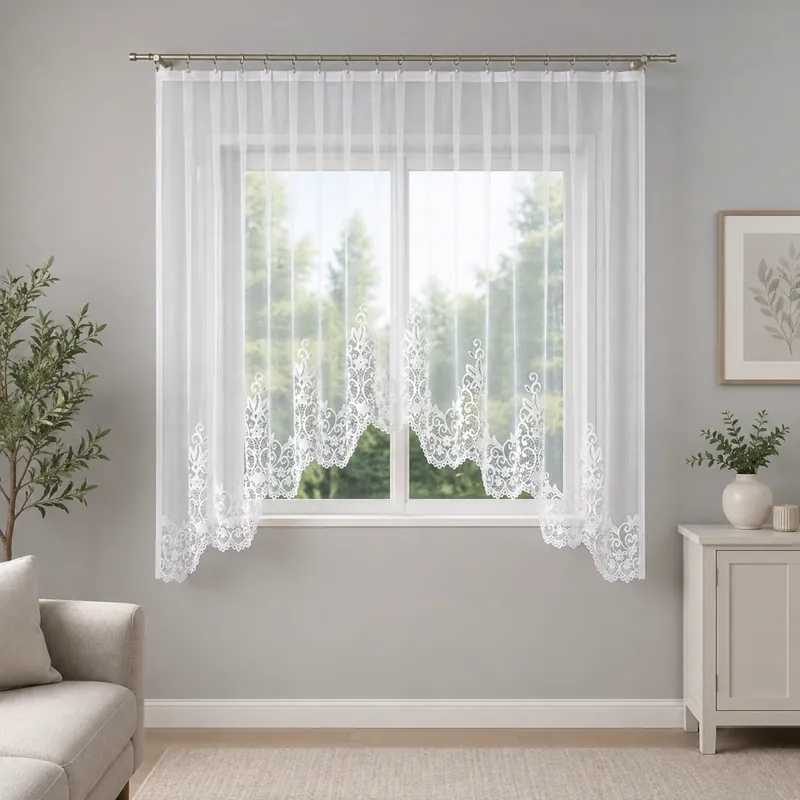 Dekorační oblouková krátká záclona na žabky BERENIKA 160 bílá 300x160 cm MyBestHome Ověřený