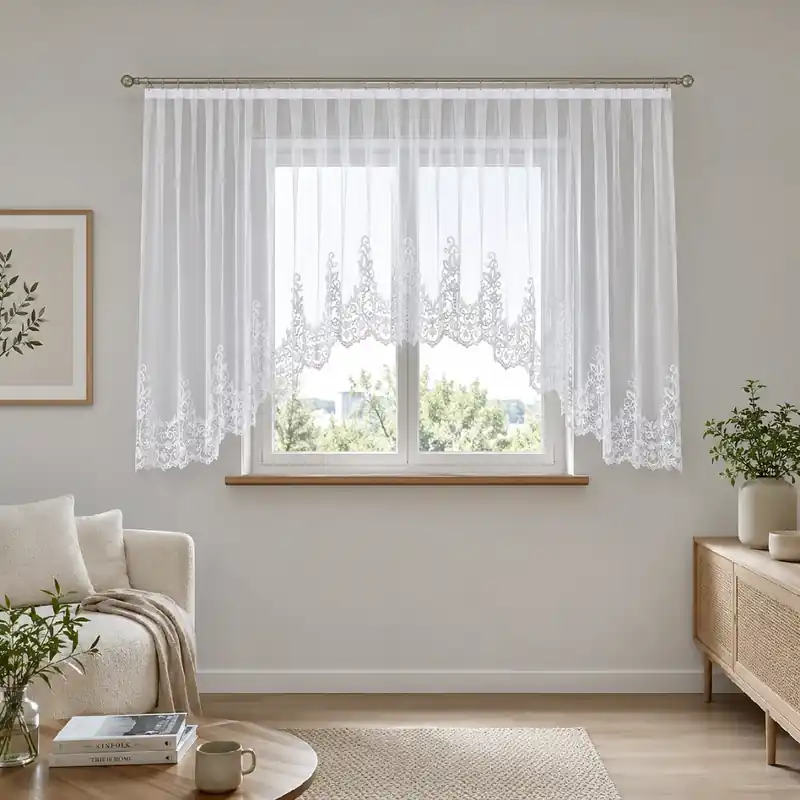 Nejlepší Volba Dekorační oblouková krátká záclona na žabky BERENIKA 400x160 cm MyBestHome