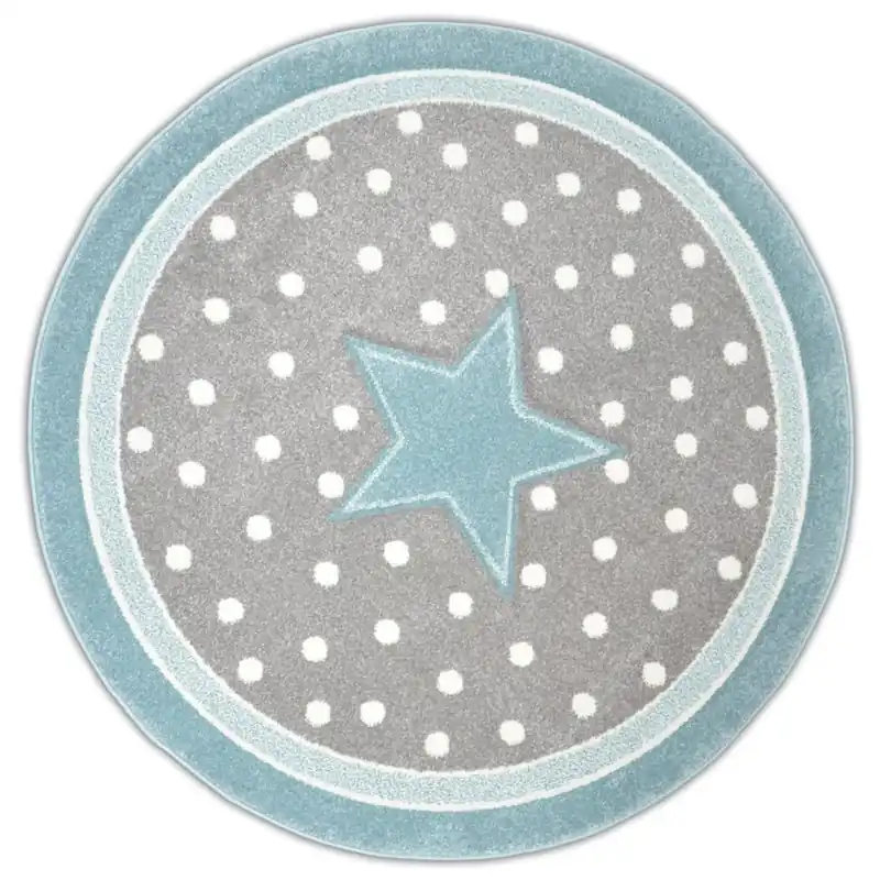 Nejlepší Volba Kusový vzorovaný koberec DIAMOND - BLU STARS Ø 120 cm