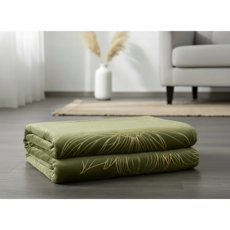 Deka z mikrovlákna LOTOS II. olivová 150x200 cm Mybesthome Dokud Zásoby Vydrží