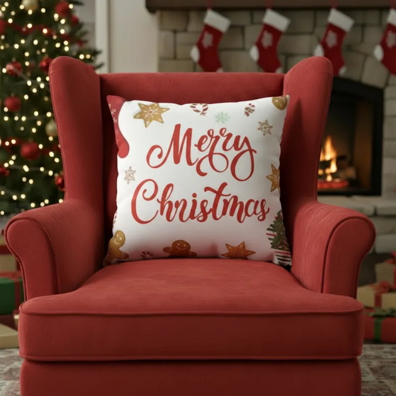 Akční Nabídka Vánoční polštář MERRY CHRISTMAS bílá motiv B 40x40 cm