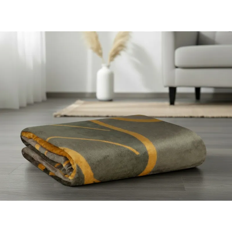 Hit Sezóny Deka z mikrovlákna ALIMA LUX hnědá/béžová 150x200 cm Mybesthome