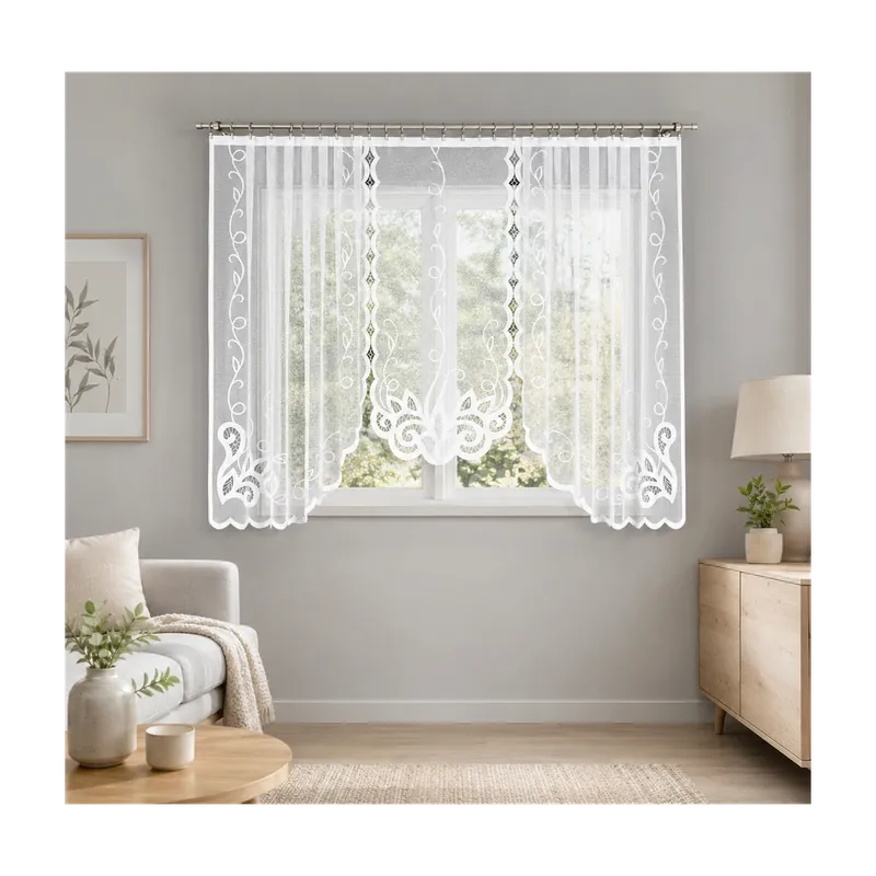 Dekorační oblouková krátká záclona na žabky EWELINA 160 bílá 300x160 cm MyBestHome Cenový Hit