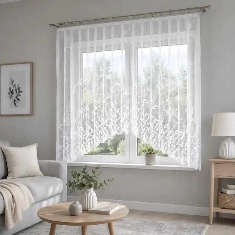 Dekorační oblouková krátká záclona na žabky WANDA 300x160 cm MyBestHome Akční Cena
