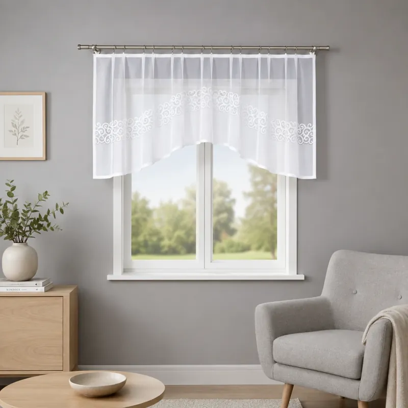 Horká Nabídka Dekorační oblouková krátká záclona na žabky DANIELA 250x90 cm MyBestHome