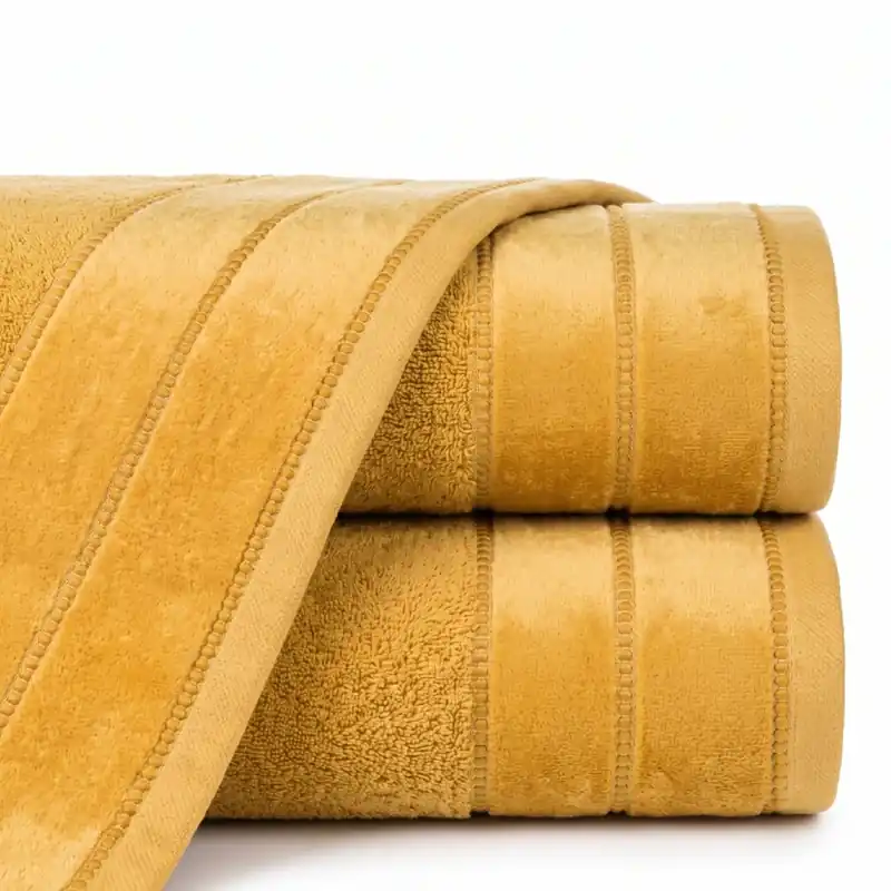 Speciální Cena Bavlněný froté ručník MARIA 50x90 cm, mustard/hořčicová, 500 g/m2