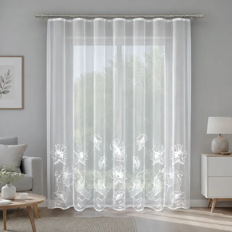 Dekorační žakárová záclona s řasící páskou LILIAN 250 bílá 200x250 cm MyBestHome Top Prodej