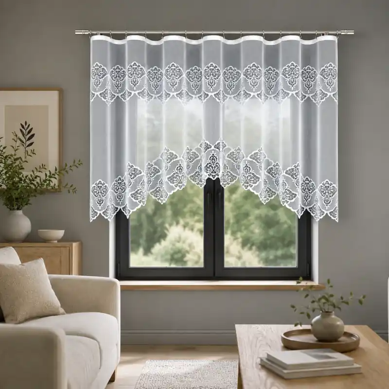 Autentický Dekorační žakárová záclona s řasící páskou EIMI 135 bílá 300x135 cm MyBestHome