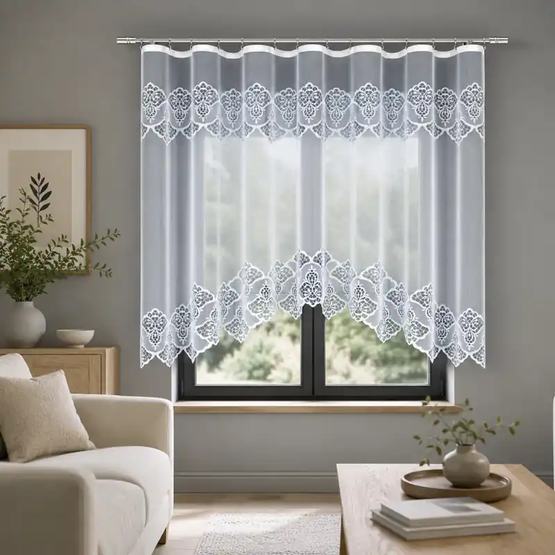 Dekorační žakárová záclona s řasící páskou EIMI 160 bílá 300x160 cm MyBestHome Must-Have