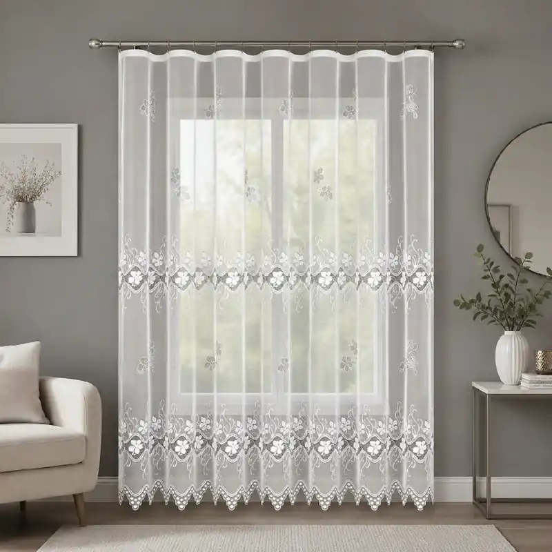 Dekorační žakárová záclona s řasící páskou LINETTE 250 bílá 200x250 cm MyBestHome Odeslání Ihned