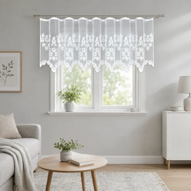 Dekorační žakárová záclona s řasící páskou AZALIA 120 bílá 300x120 cm MyBestHome Cenově Výhodný