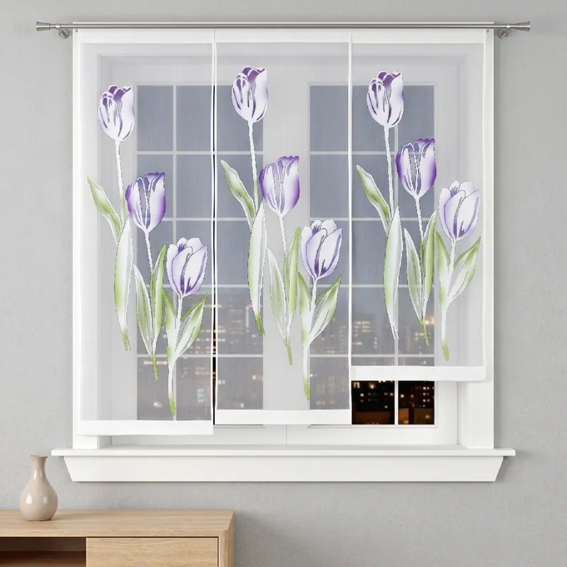 Panelová dekorační záclona na žabky MELANIE šířka 50 cm výška od 120 cm do 160 cm (cena za 1 kus panelu) MyBestHome Rychlé Dodání