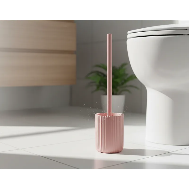 Expresní Doručení Keramická WC štětka CREMA pudrová růžová 9x36 cm Mybesthome