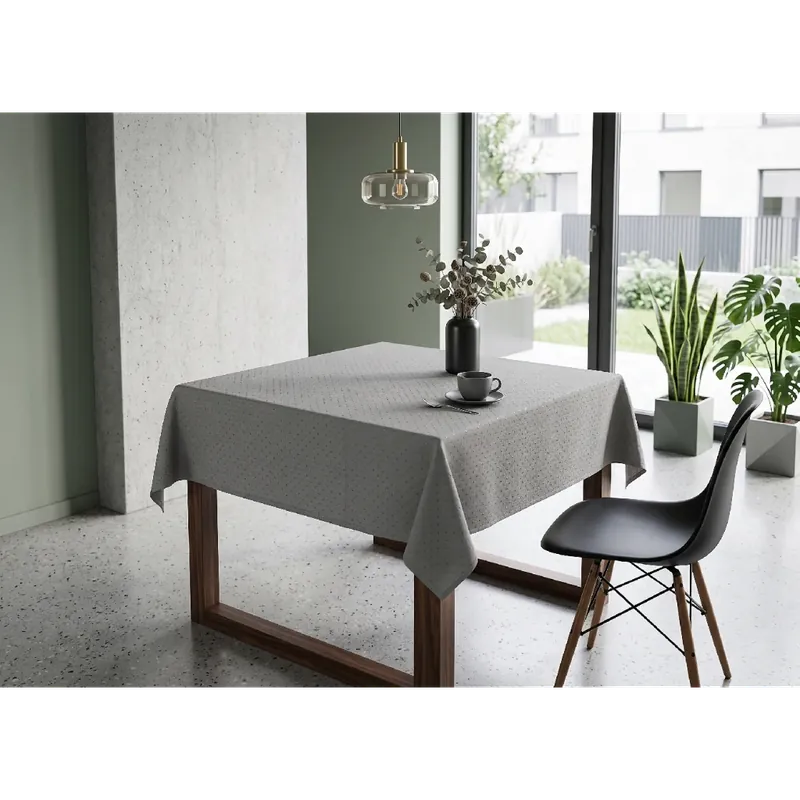 Ubrus na stůl MIGOT šedá/stříbrná 85x85 cm Mybesthome Vrácení Zdarma