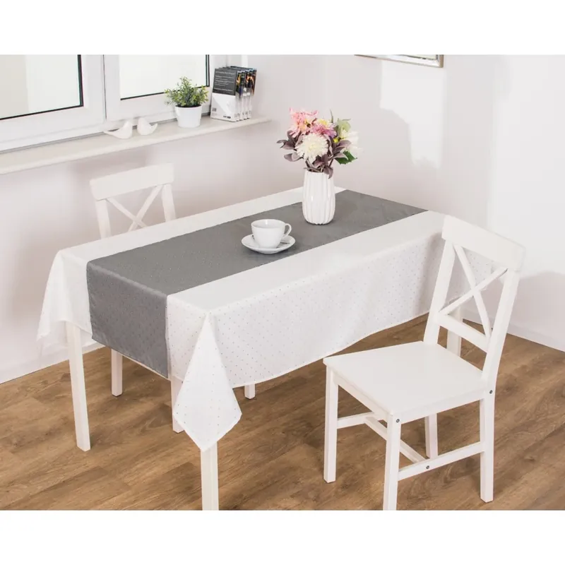 Ubrus - běhoun na stůl MIGOT šedá/stříbrná 40x140 cm Mybesthome Novinka