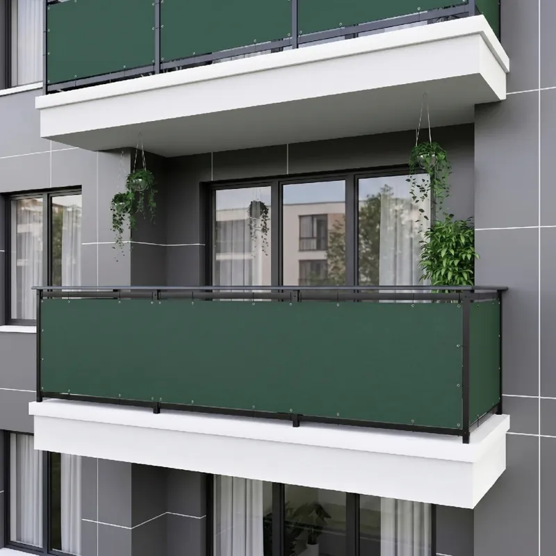 Balkonová zástěna OSLO zelená, výška 100 cm, šířka různé rozměry MyBestHome Pouze Dnes