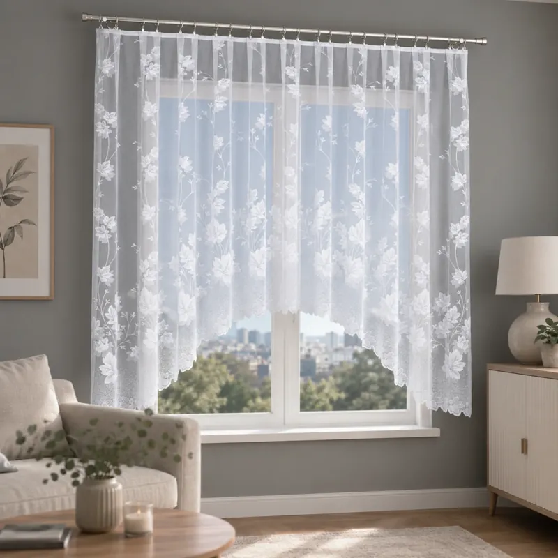 Top Prodej Dekorační oblouková krátká záclona na žabky BOZENA 160 bílá 300x160 cm MyBestHome