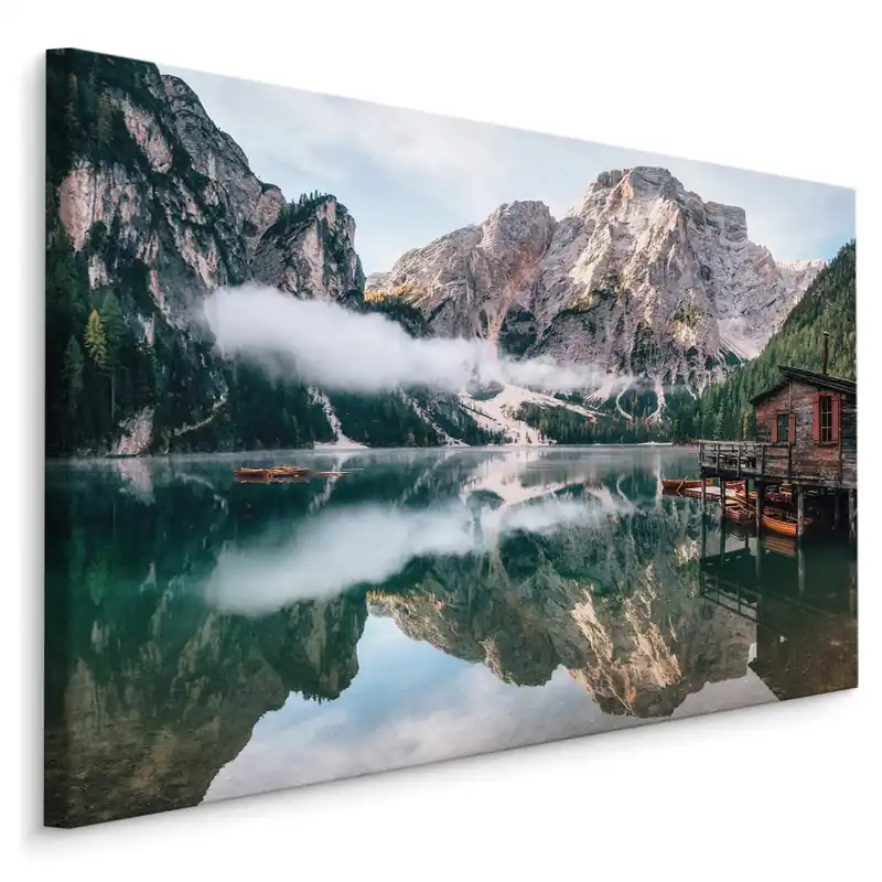 Výhodná Nabídka Plátno Divoké Jezero Braies, Itálie