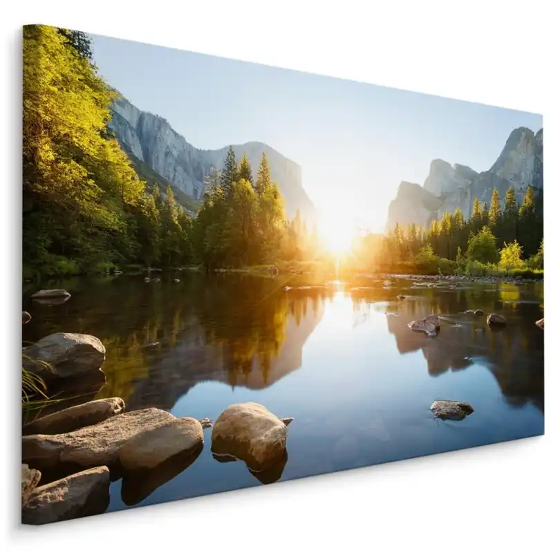 Plátno Východ Slunce V Yosemitském Údolí Pouze Dnes