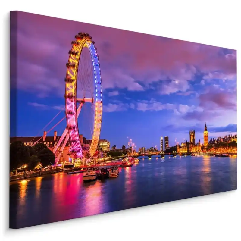 Plátno London Eye Ve Večerních Hodinách Akční Nabídka