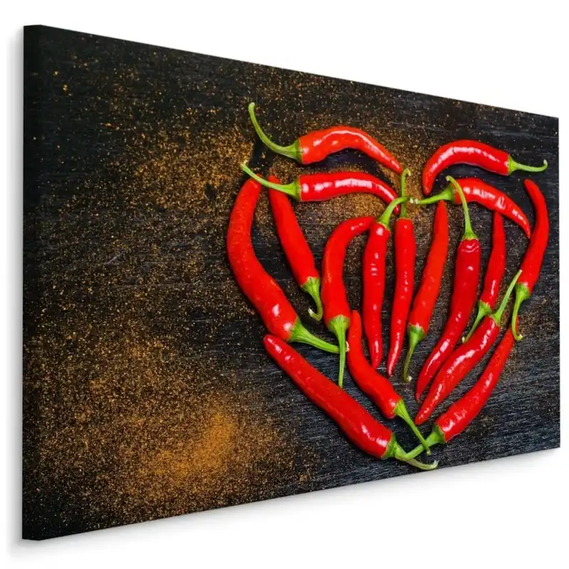 Moderní obraz na plátně do kuchyně Srdce Vyrobené Z Chilli Cenová Bomba