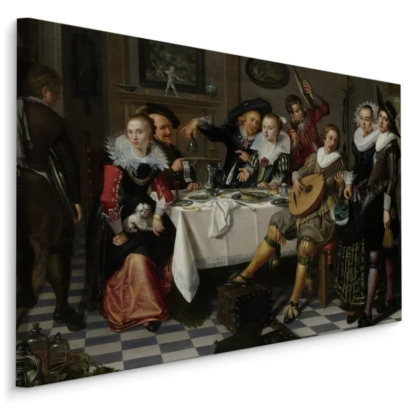 Plátno Reprodukce Isaaca Elyase "Merry Company". Oblíbený