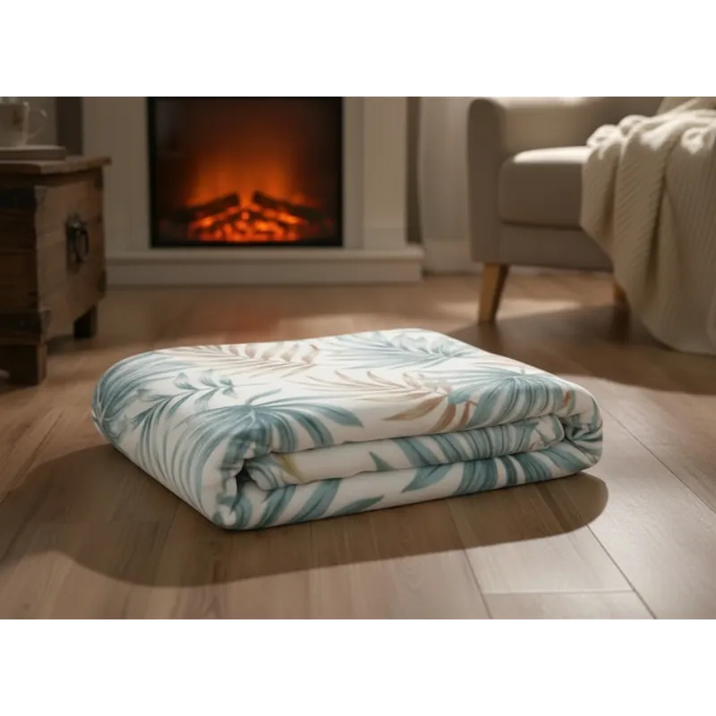 Deka z mikrovlákna LEAFIE krémová 150x200 cm Značkový