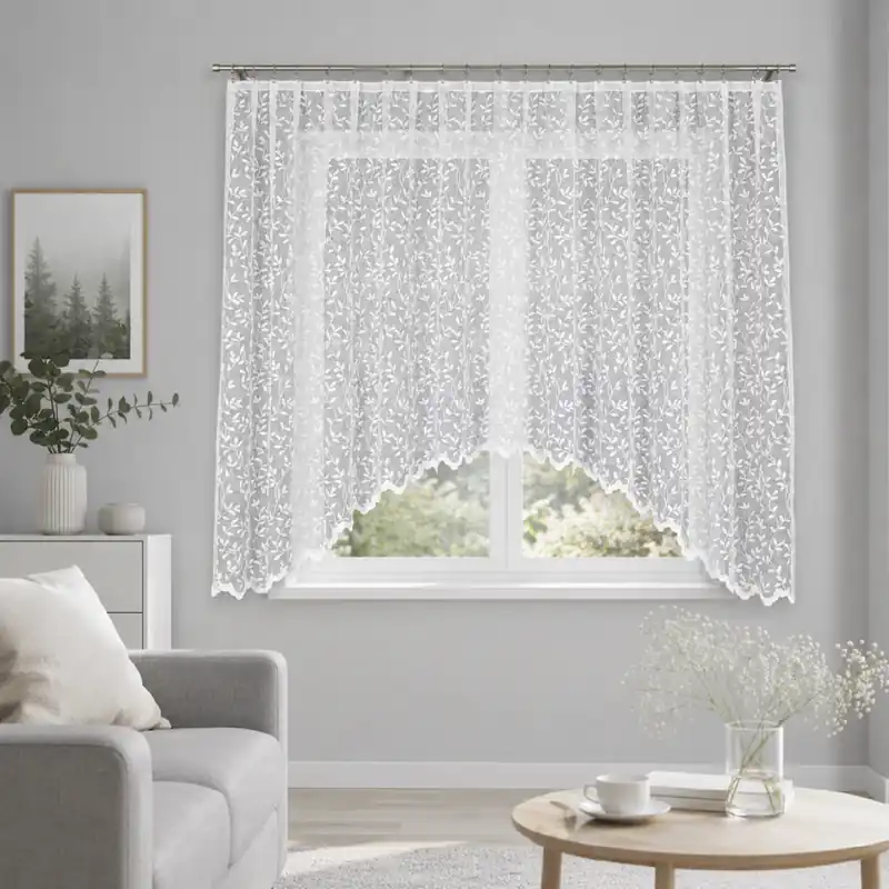 Dekorační oblouková krátká záclona na žabky ZUZANNA 160 bílá 300x160 cm MyBestHome Speciální Cena
