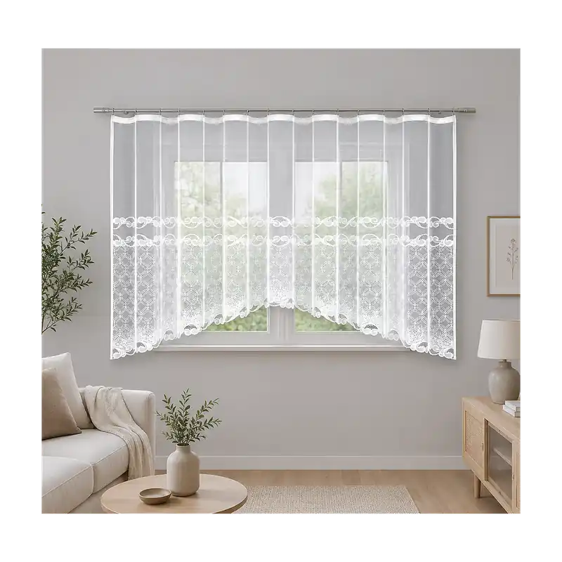 Dekorační žakárová záclona s řasící páskou MICHAELA 150 bílá 300x150 cm MyBestHome Nejlepší Cena