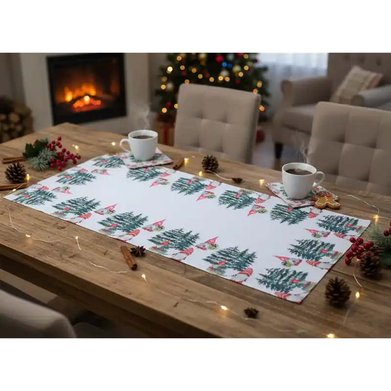 Vánoční ubrus - běhoun na stůl CHRISTMAS ELF 40x85 cm Mybesthome Nízká Cena