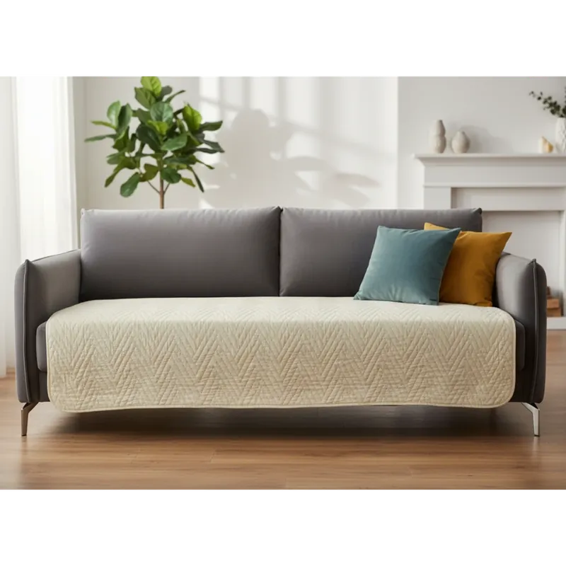 Přehoz na sedačku - pohovku IRINA krémová 200x220 cm Mybesthome Omezená Nabídka