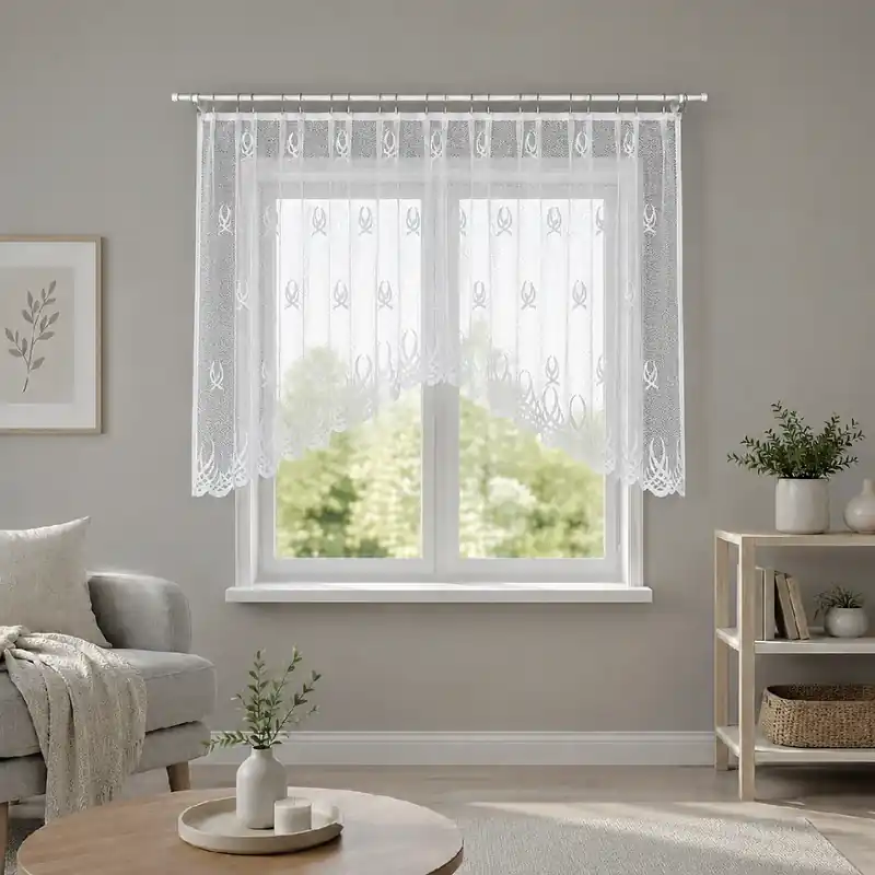 Dekorační oblouková krátká záclona na žabky GOSIA 300x120 cm MyBestHome Horká Nabídka