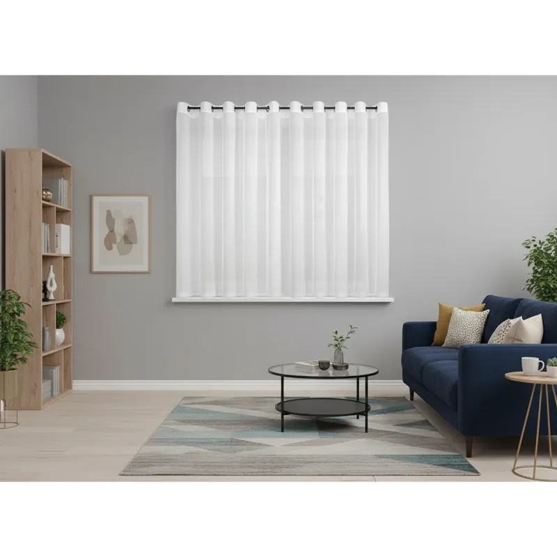 Dekorační krátká záclona s jemnou strukturou s kroužky SOFIA bílá 290x160 cm MyBestHome Nakupujte Hned