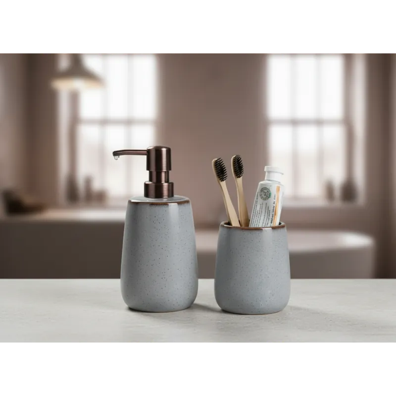 Kup Teď Koupelnový keramický set MILTON šedá Mybesthome