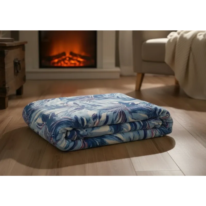 Deka z mikrovlákna BASIC palmové listy 130x170 cm Nejlepší Volba