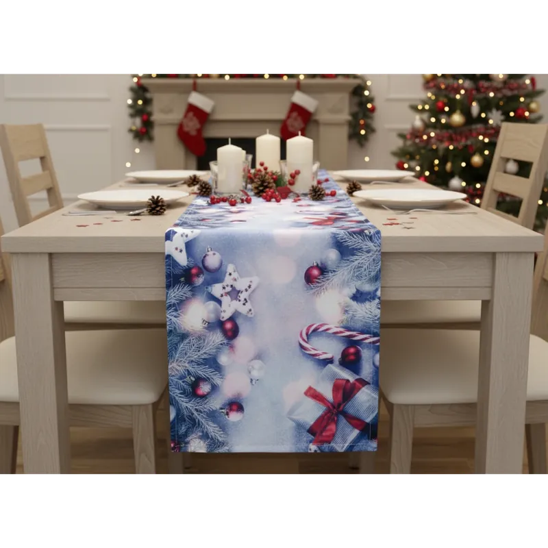Vánoční ubrus - běhoun na stůl PHOTO DECOR motiv A 35x180 cm Výprodej
