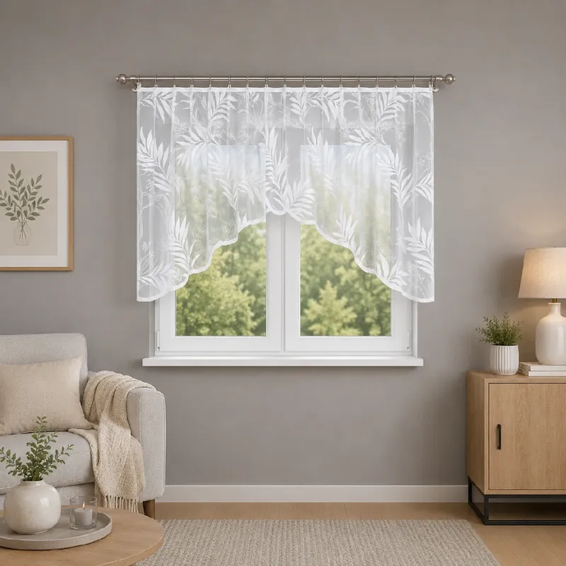 Must-Have Dekorační oblouková krátká záclona na žabky KAJA 250x100 cm MyBestHome