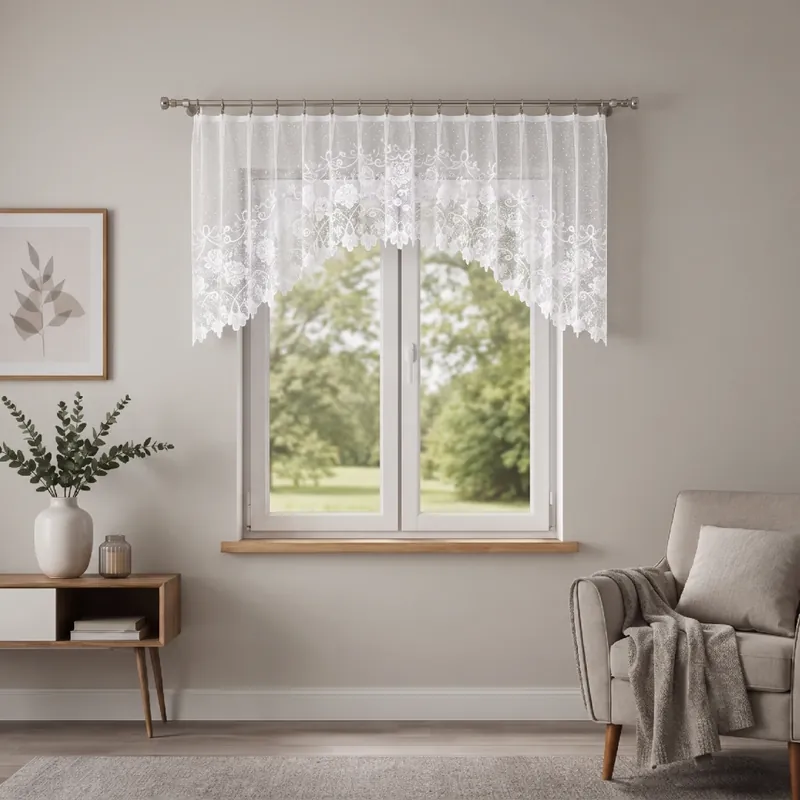 Přímo Od Výrobce Dekorační oblouková krátká záclona na žabky DEMETRIA 250x80 cm MyBestHome