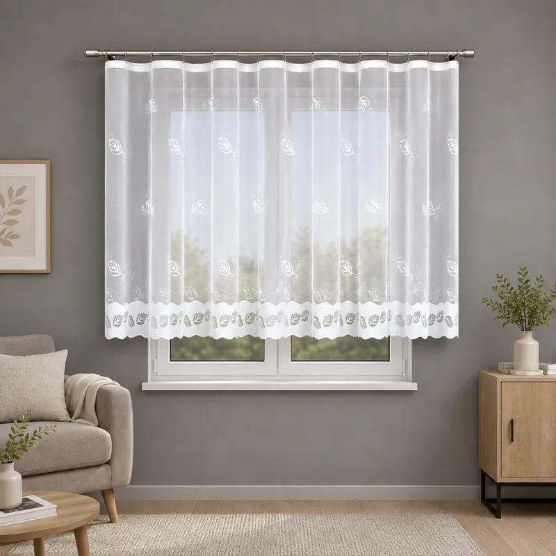 Nakupujte Hned Dekorační žakárová záclona s řasící páskou HELLEN 150 bílá 300x150 cm MyBestHome