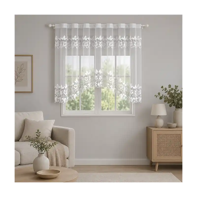 Dekorační žakárová záclona s řasící páskou MARTHA 150 bílá 300x150 cm MyBestHome Odeslání Ihned