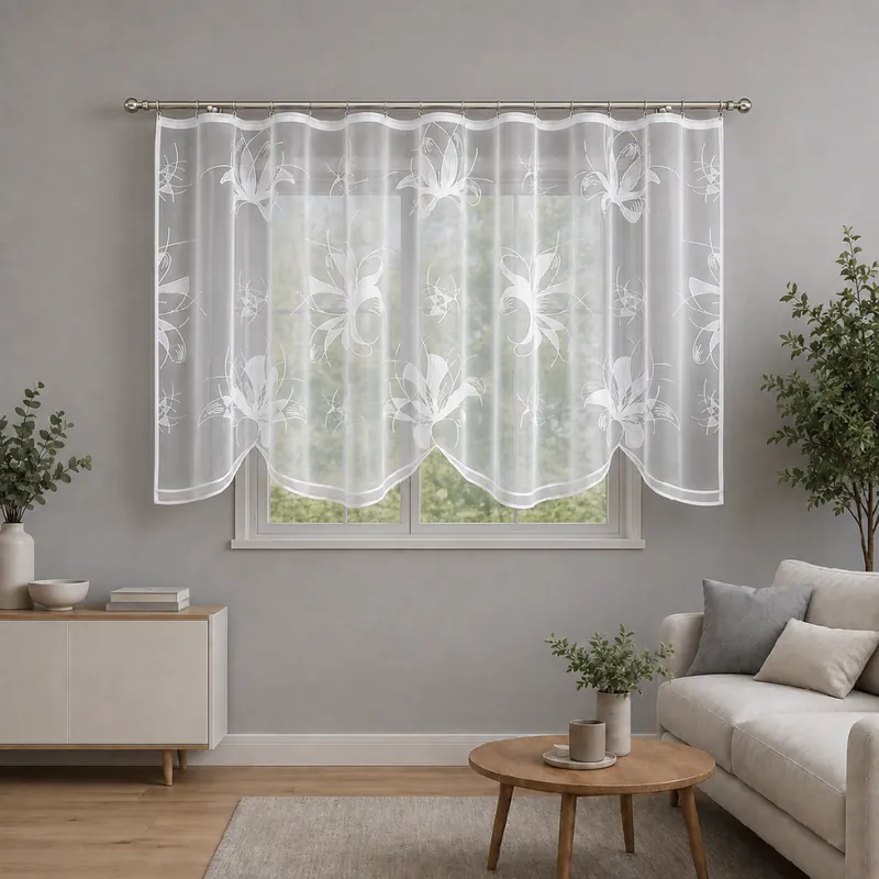 Cenový Hit Dekorační žakárová záclona s řasící páskou PAULINA 145 bílá 300x145 cm MyBestHome