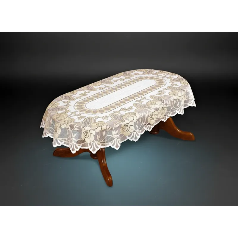 Hit Sezóny Žakárový ubrus ARTHUR oválný více rozměrů krémová/zlatá MyBestHome