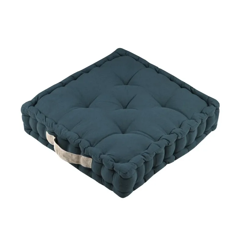 Sedací polštář na zem DUET petrolejová 45x45x10 cm France Akční Nabídka