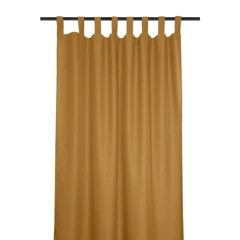 Dekorační závěs s poutky NELSON mustard/hořčicová 135x260 cm (cena za 1 kus) France Nejlepší Volba