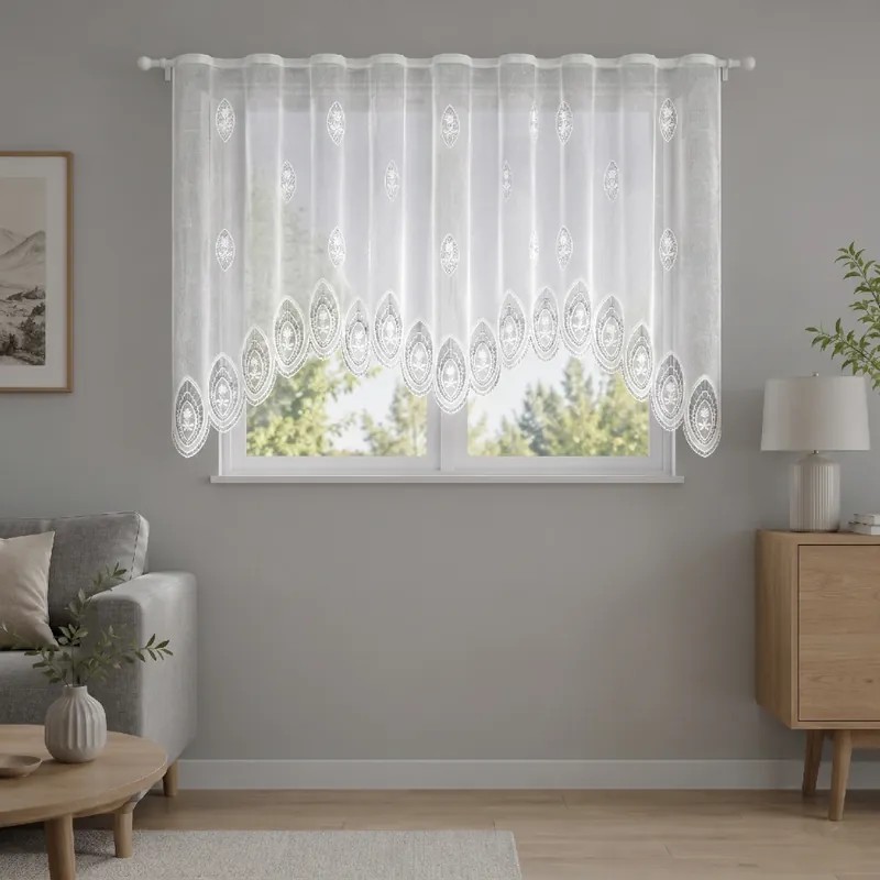 Dekorační žakárová záclona s řasící páskou VANESSA 125 bílá 300x125 cm MyBestHome Cenový Hit